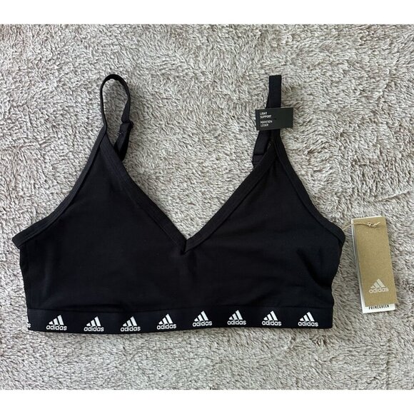 Adidas Purebare Light-Support Bra HA0067 - Black XL New - Picture 2 of 14
